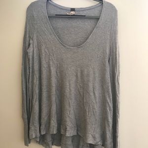 Light blue free people flowy thermal sweater